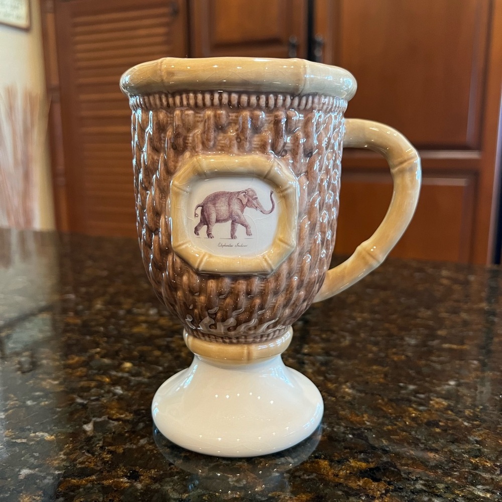 Raymond Waites Empire Collection Elephant Pedestal Mug